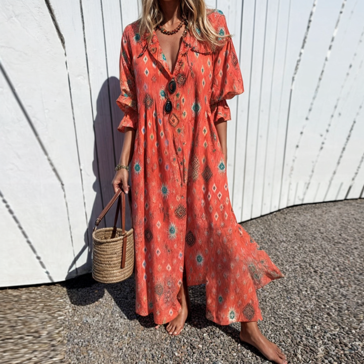 Vestido feminino tipo camisa com estampa floral, super versátil e confortável para o verão.