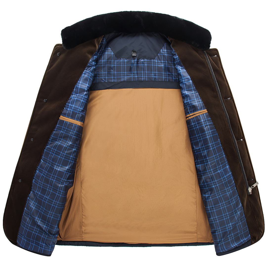 Jaqueta masculina acolchoada Steve, perfeita para outono e inverno. Agasalho retrô quente e estiloso, moda casual.