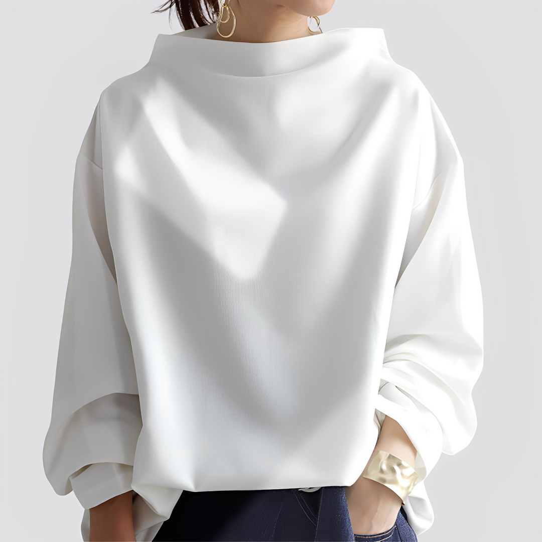 Suéter feminino casual elegante de tricô para o inverno. Pulôver confortável e macio, ideal para o dia a dia.