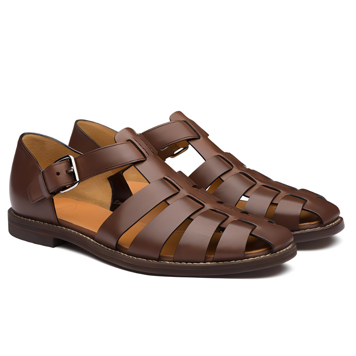 Sandália masculina casual com fivela. Design moderno e confortável, ótima para o verão e momentos de lazer.