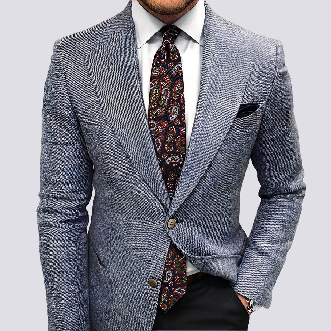 Blazer masculino versátil, elegante para moda transição e ocasiões formais. Casaco para eventos.