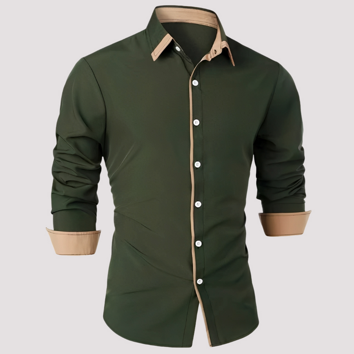 Sobrecamisa masculina versátil, perfeita para primavera e outono, ideal para camadas.