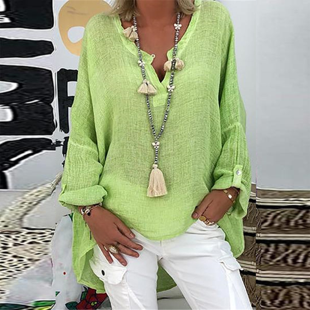 Blusa feminina Annie leve e arejada, caimento solto para máximo conforto e elegância no verão. Estilo versátil.