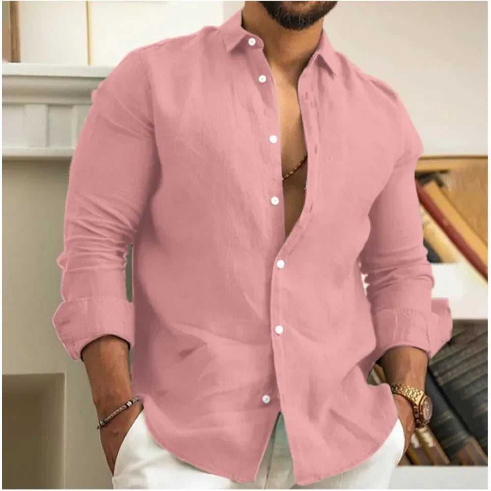 Camisa masculina de verão em tecido macio, proporcionando frescor e liberdade. Essencial para o casual wear.