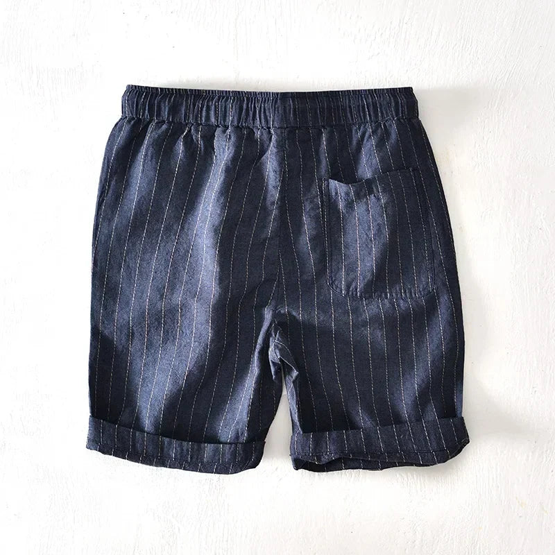 Shorts masculinos de verão, leves e com ajuste na cintura, perfeitos para a primavera e dias quentes. Roupa casual masculina.
