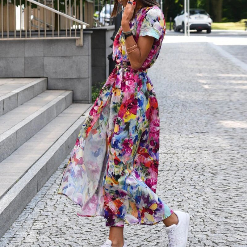 Vestido floral: a escolha chic para um look de primavera-verão deslumbrante.