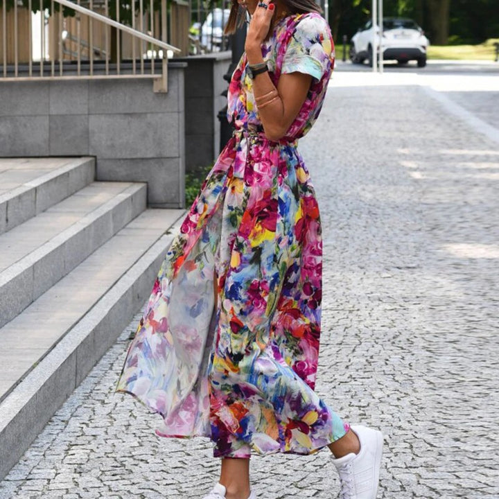 Vestido floral: a escolha chic para um look de primavera-verão deslumbrante.