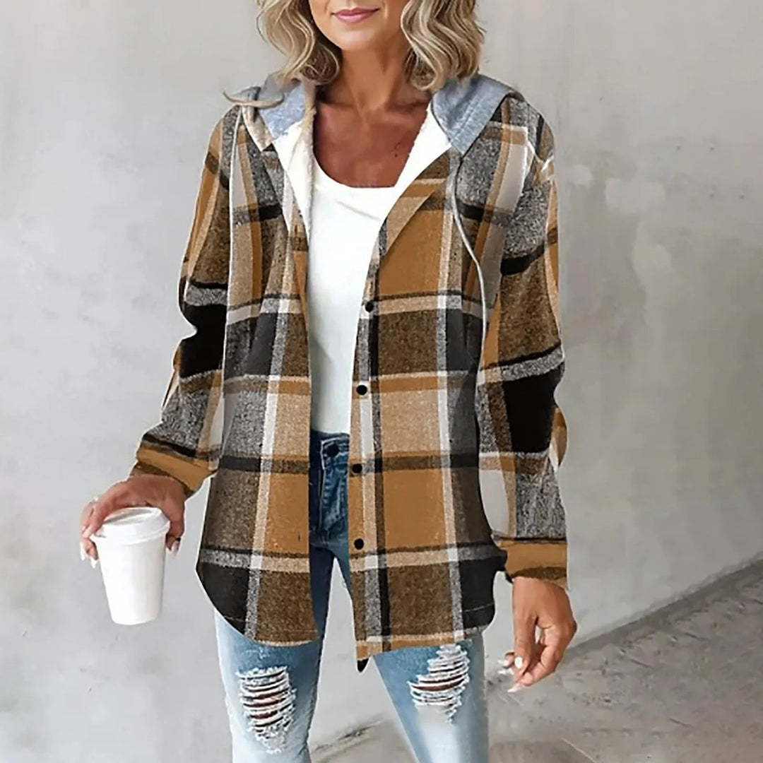 Casaco feminino elegante para dias frios de outono/inverno, moda e calor.