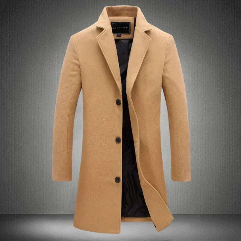 Casaco masculino casual-chique para o inverno. Oferece conforto e um toque de elegância para o dia a dia e ocasiões especiais.