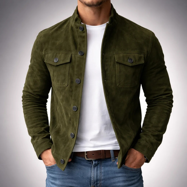 Casaco masculino elegante, ideal para outono e inverno. Jaqueta com estilo intemporal e conforto premium.