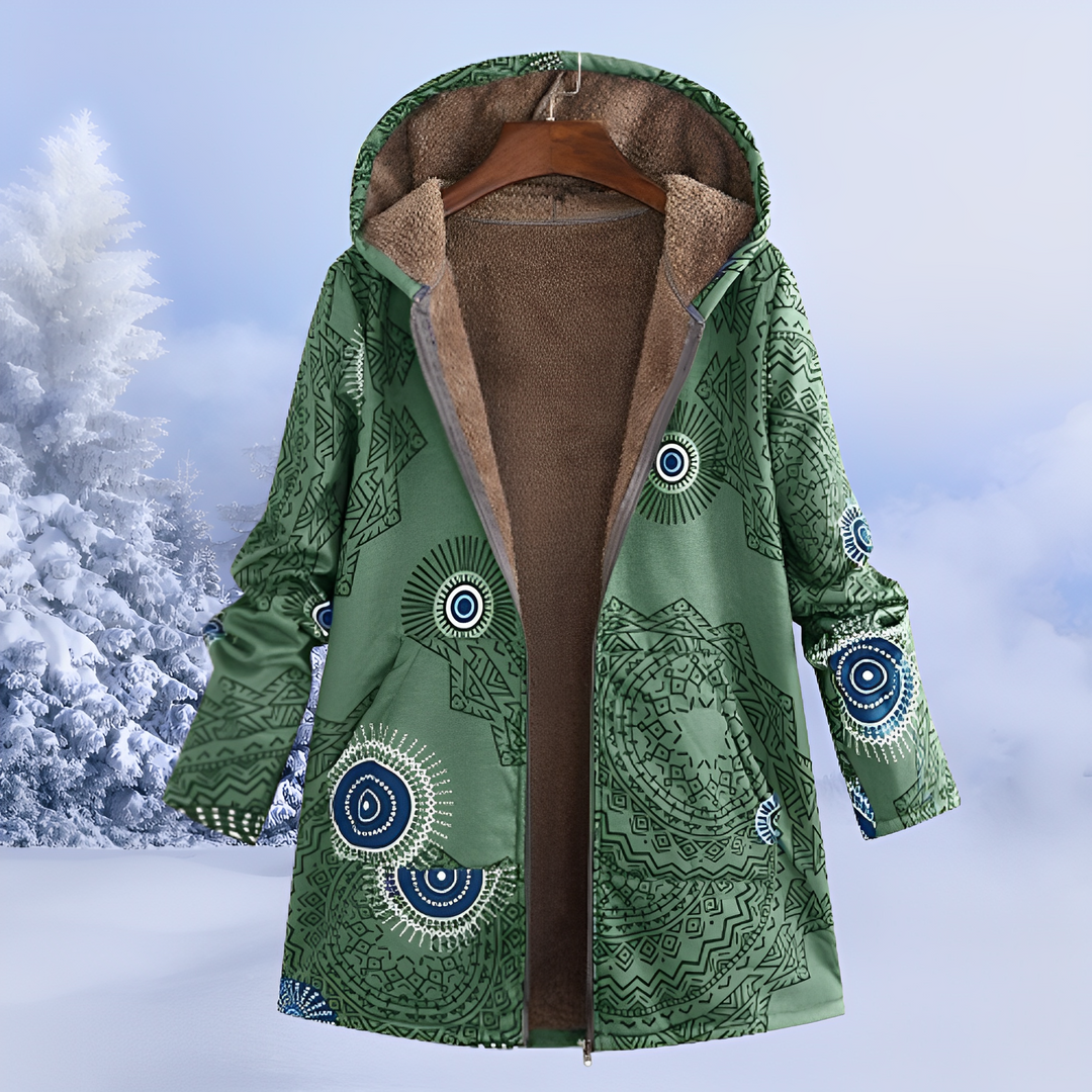 Jaqueta feminina com capuz para inverno, agasalho versátil e confortável.