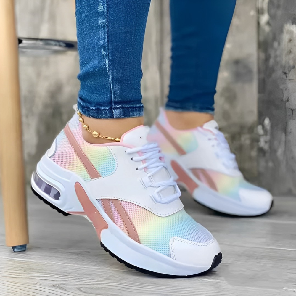 Tênis feminino Elric de design moderno, respirável e leve, perfeito para conforto casual e caminhadas no verão.