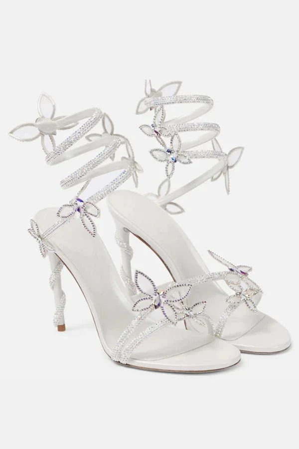 Sapatos de dança femininos para latina, salto alto. Design moderno com laço. Disponível em várias cores.