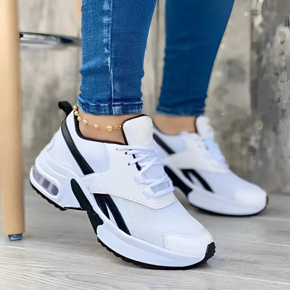 Tênis feminino Elric respirável, ideal para caminhada e uso casual, oferece conforto e estilo moderno para o verão.