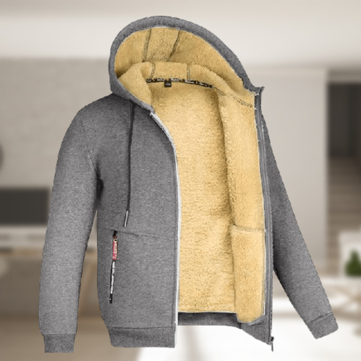 Jaqueta de inverno masculina com capuz, essencial para manter-se aquecido e estiloso no frio.