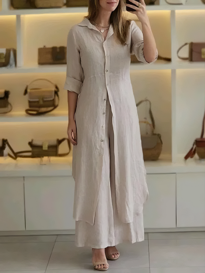 Conjunto Feminino Vivenne de duas peças, luxuoso e elegante para moda outono/inverno.