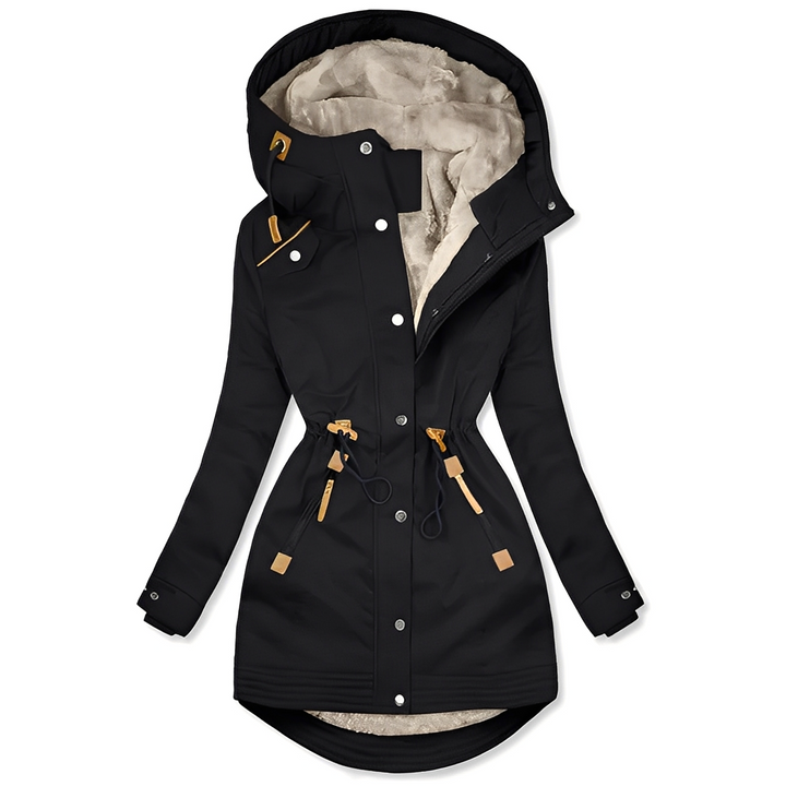 Parka Feminina Carolyn. Casaco de inverno moderno e confortável. Ideal para moda e proteção contra o frio.