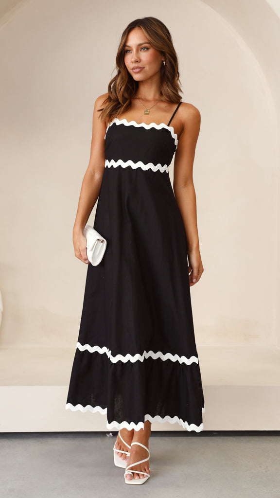 Vestido longo de alça feminino, casual e chique para o verão.