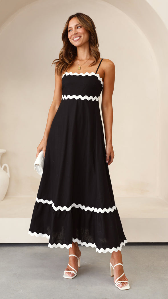 Vestido longo feminino de alça, versátil para o verão, do dia à noite.