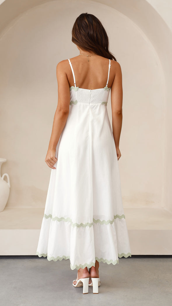 Vestido longo feminino de alça, fácil de combinar no verão.