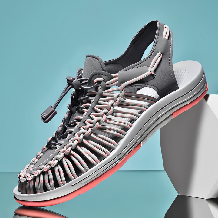 Sapatos de verão masculinos para praia e passeio, oferecendo conforto e um estilo casual moderno.