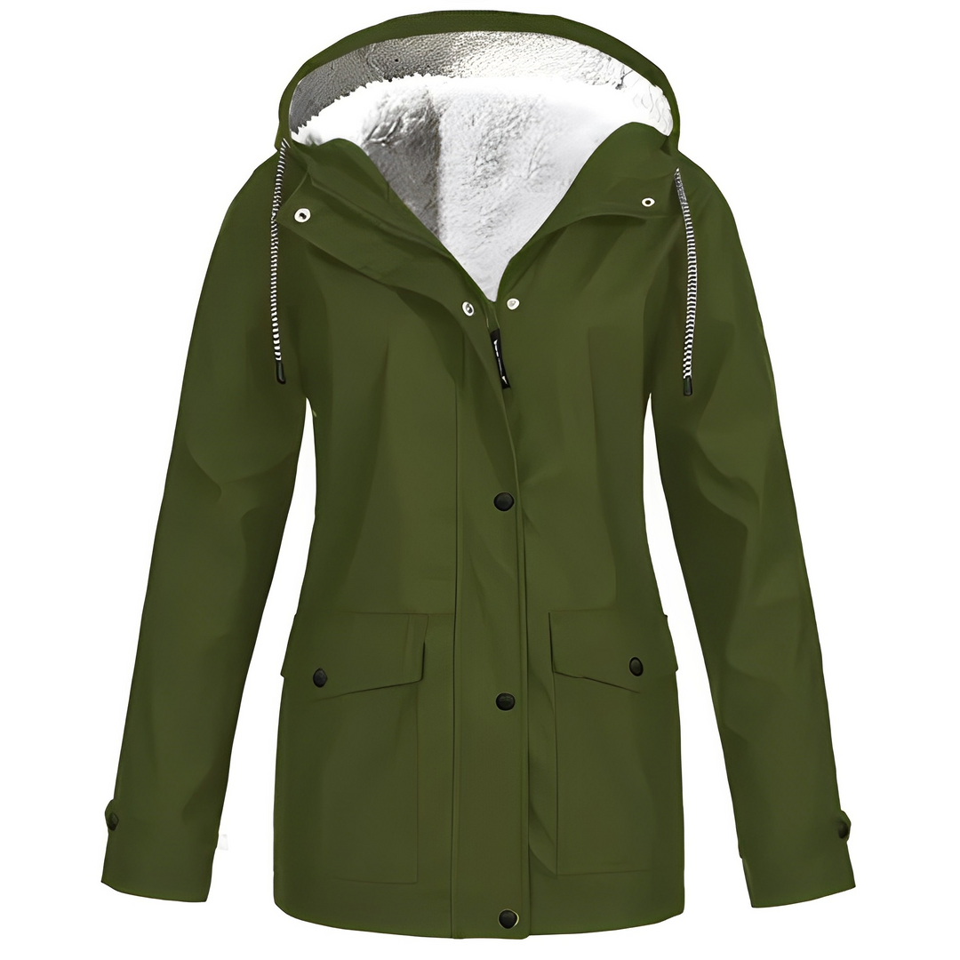 Jaqueta de proteção feminina, à prova d'água, para inverno e outono, garante estilo e conforto em qualquer clima.