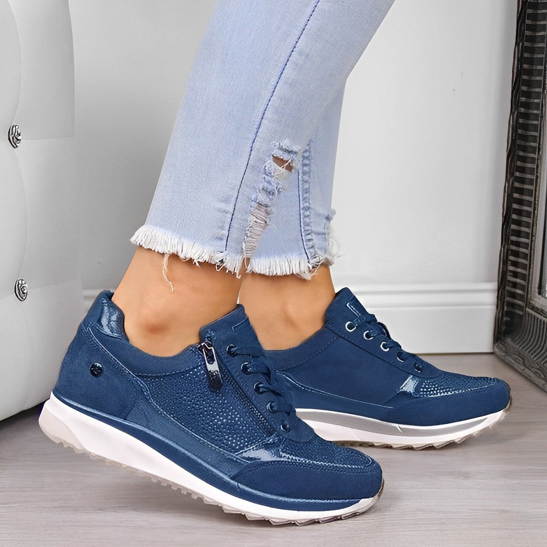 Calçado feminino casual tipo slip-on, super leve e respirável, ideal para o conforto diário.