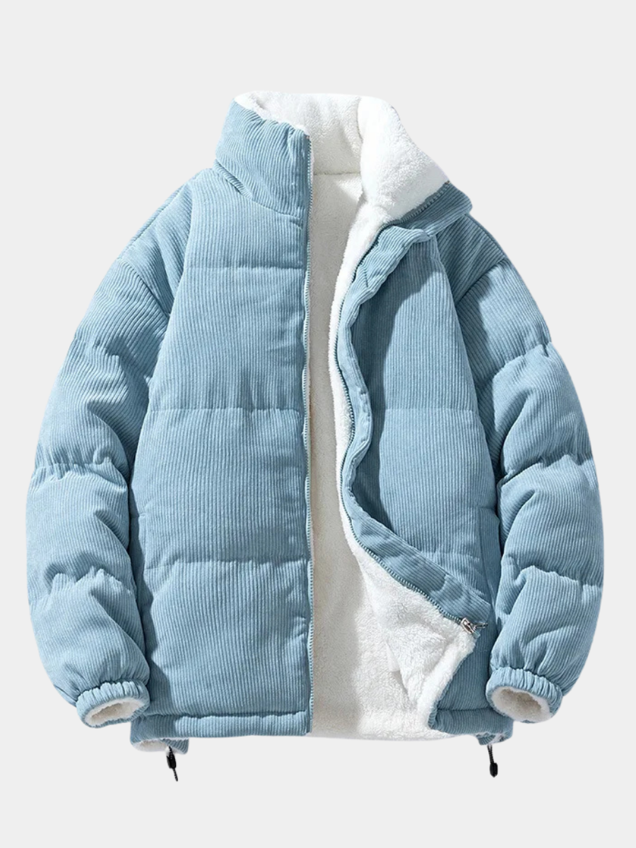 Jaqueta masculina casual de inverno. Design moderno para aquecimento e estilo em baixas temperaturas.