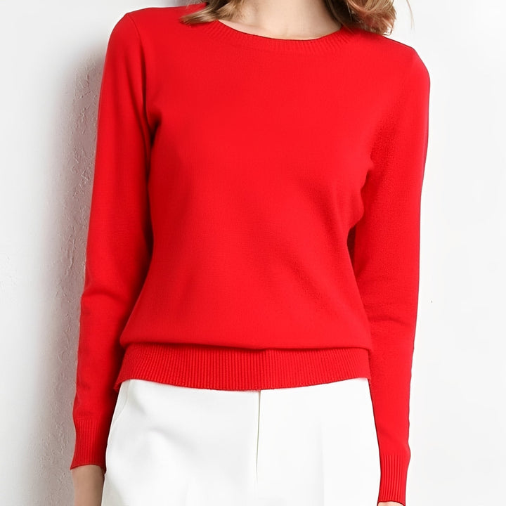 Suéter feminino Livana, macio e casual chic, pulôver elegante para outono/inverno.