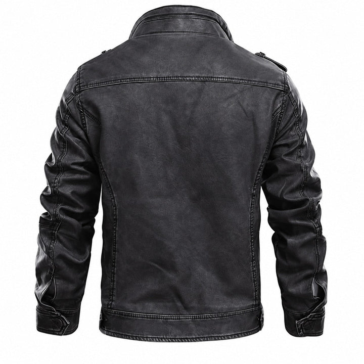 Roupa masculina: jaqueta preta clássica, perfeita para outono inverno, combinando conforto e estilo duradouro.