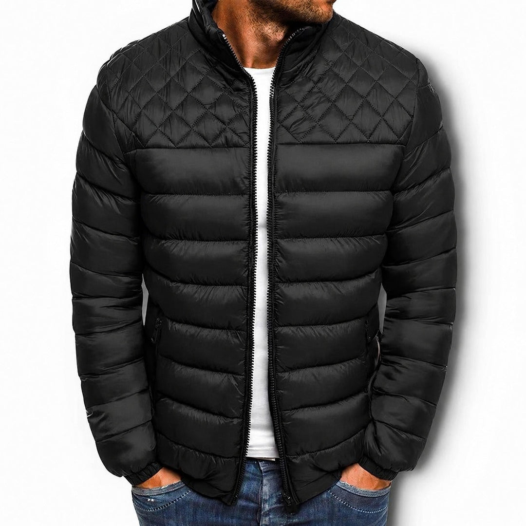 Casaco masculino de inverno elegante, agasalho quente e estiloso. Perfeito para roupa masculina outwear na moda inverno.