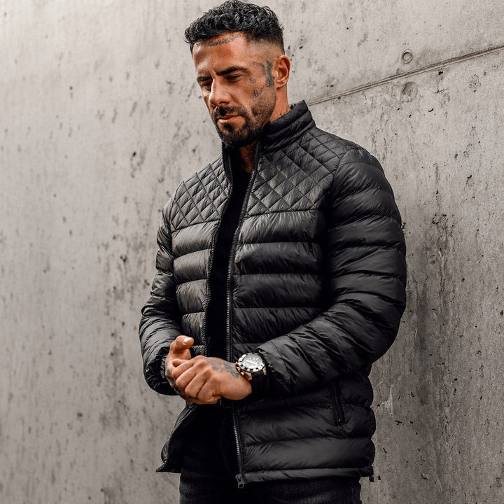 Jaqueta masculina de inverno elegante e quente, ideal para dias frios. Casaco durável e estiloso para moda inverno.