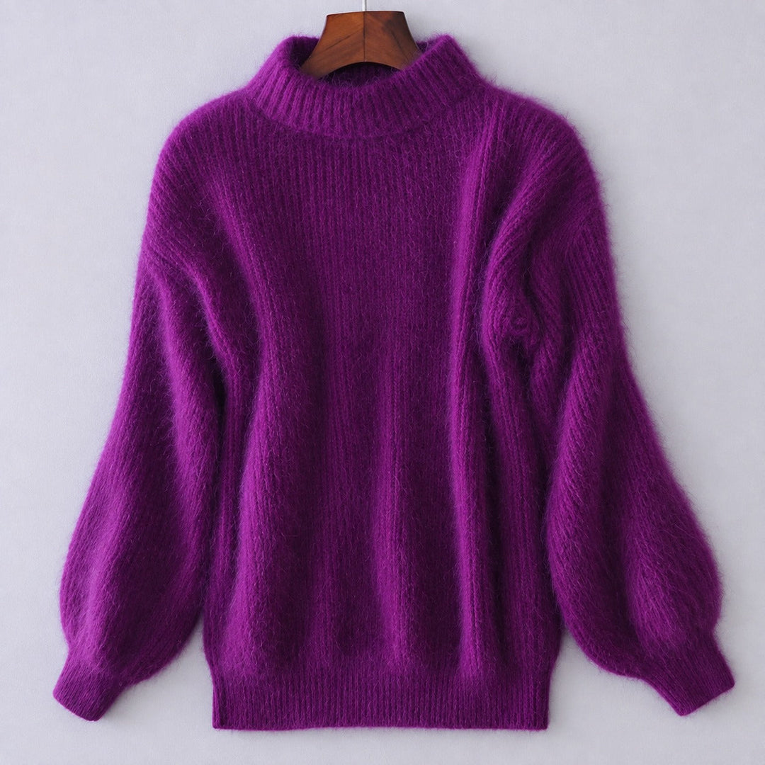 Blusa de inverno feminina, suéter de gola alta solto. Peça versátil para looks casuais e modernos, conforto garantido.