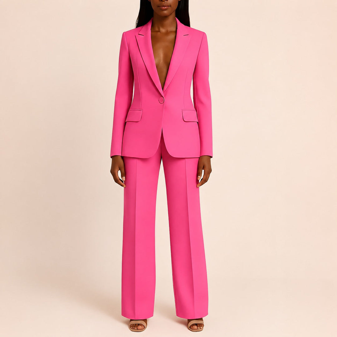 Conjunto feminino versátil: blazer e calça. Ideal para moda elegante, casual ou roupa de escritório outono inverno.