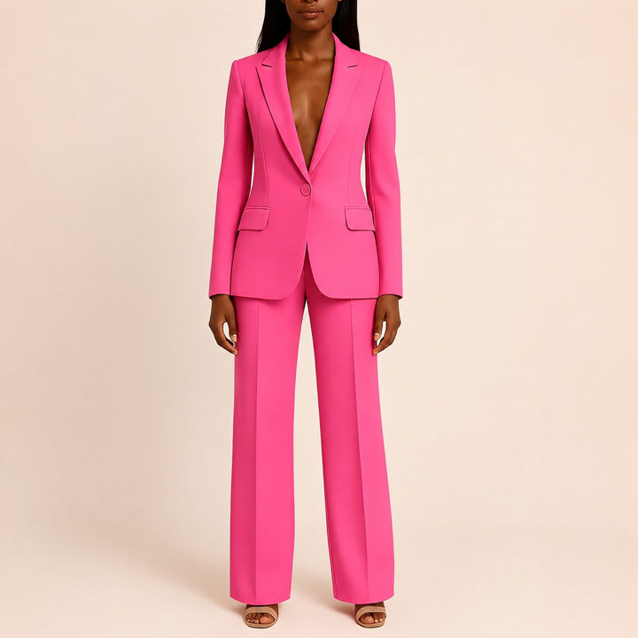 Conjunto feminino versátil: blazer e calça. Ideal para moda elegante, casual ou roupa de escritório outono inverno.