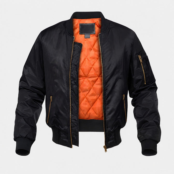 Jaqueta bomber masculina moderna para outono-inverno, estilo casual versátil e confortável. Ideal para moda masculina.
