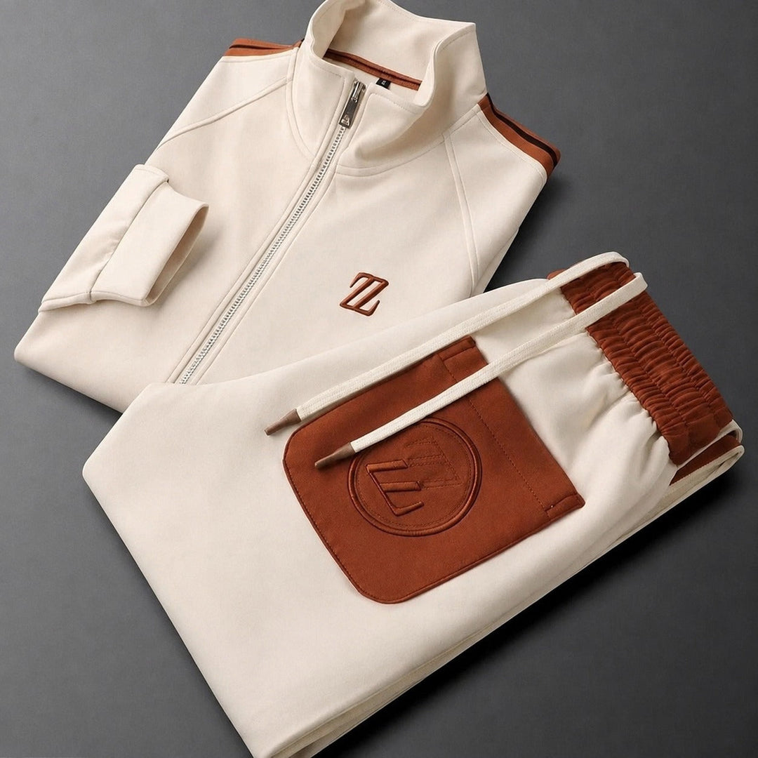 Versátil fato de treino masculino, ideal para o conforto e estilo casual na moda de outono/inverno.