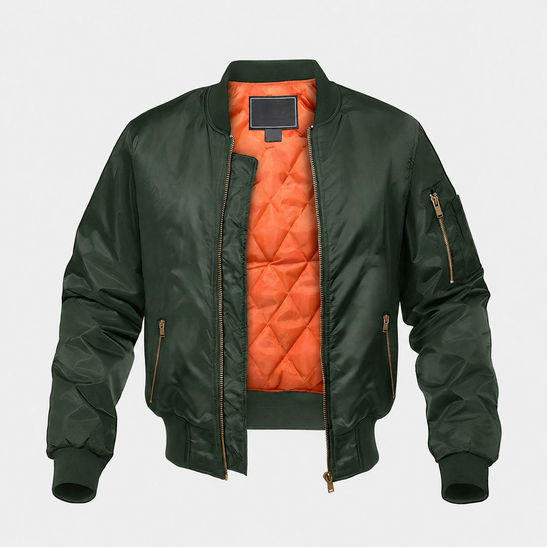 Casaco bomber masculino versátil para moda casual. Agasalho confortável para outono/inverno, roupa masculina moderna.