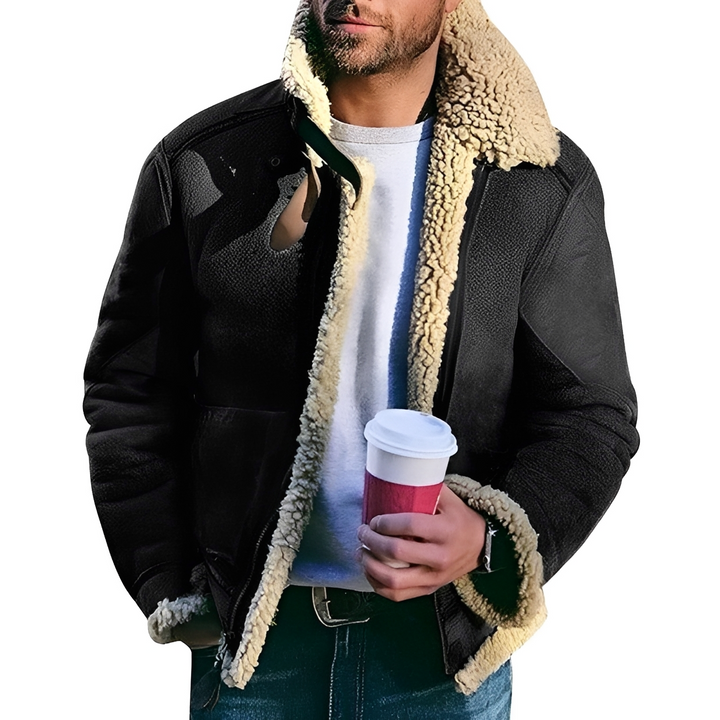 Casaco masculino de inverno, jaqueta quente que oferece proteção contra o frio e estilo para o dia a dia. Blusão homem.