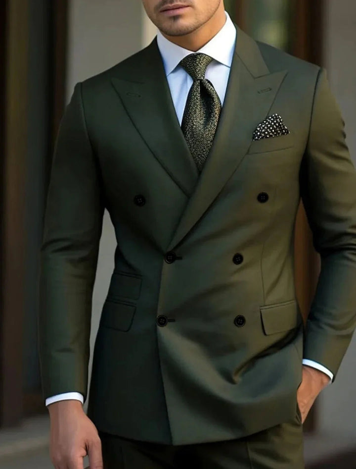 Fato de casamento para homem, smoking formal de duas peças, ideal para noivos e convidados.