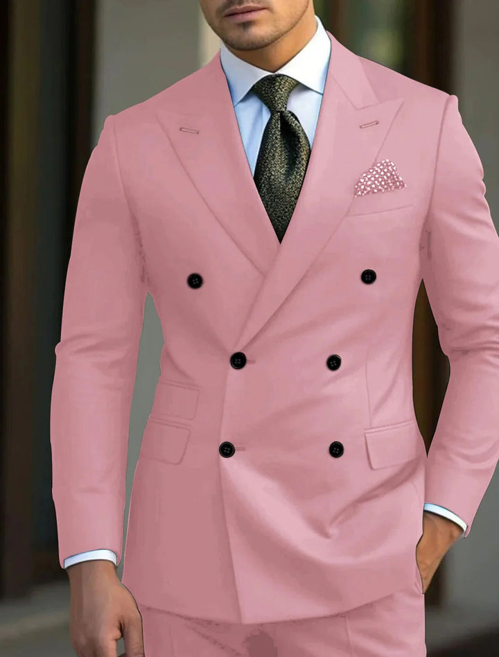 Fato formal de negócio para homem, smoking elegante de duas peças, traje profissional e distinto.