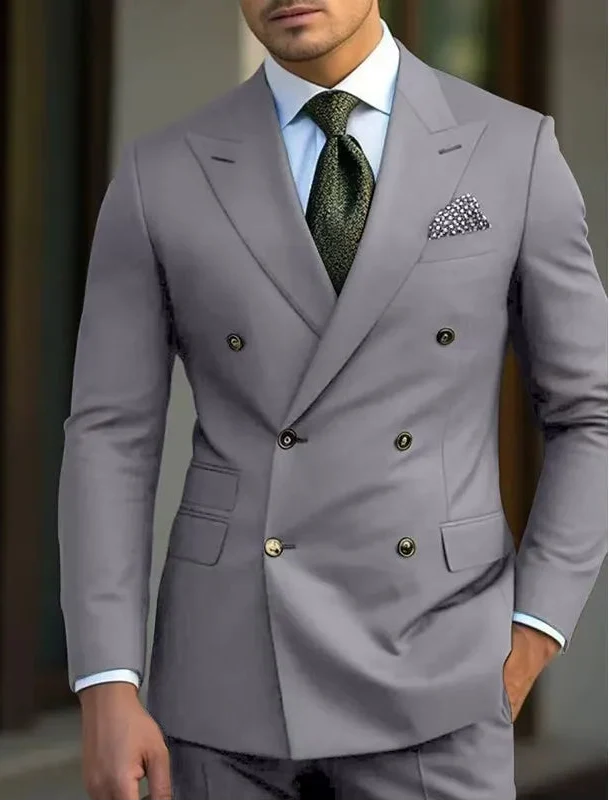 Fato de homem moderno e elegante, smoking de duas peças para cerimónias, casamentos e galas.