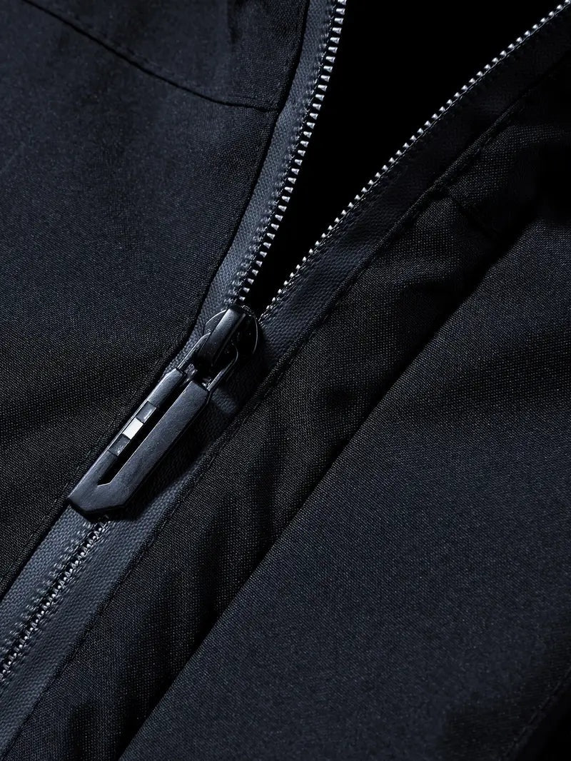 Parka masculina para frio intenso, impermeável, com forro polar e capuz para máximo aquecimento no inverno.