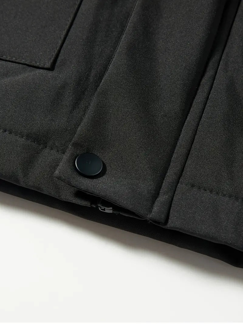 Mantenha-se aquecido com esta parka masculina impermeável, proteção essencial para inverno rigoroso e chuva.