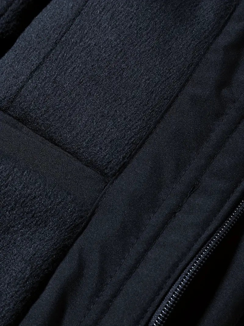 Parka masculina impermeável, com capuz e forro polar, perfeita para o frio, chuva e inverno intenso.