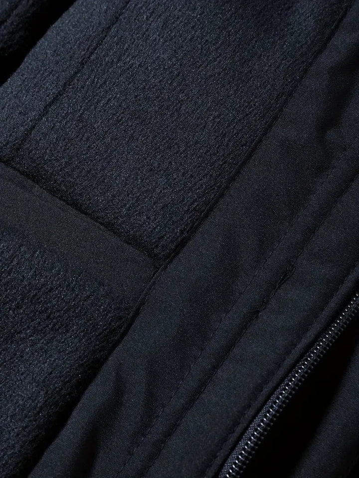 Parka masculina impermeável, com capuz e forro polar, perfeita para o frio, chuva e inverno intenso.