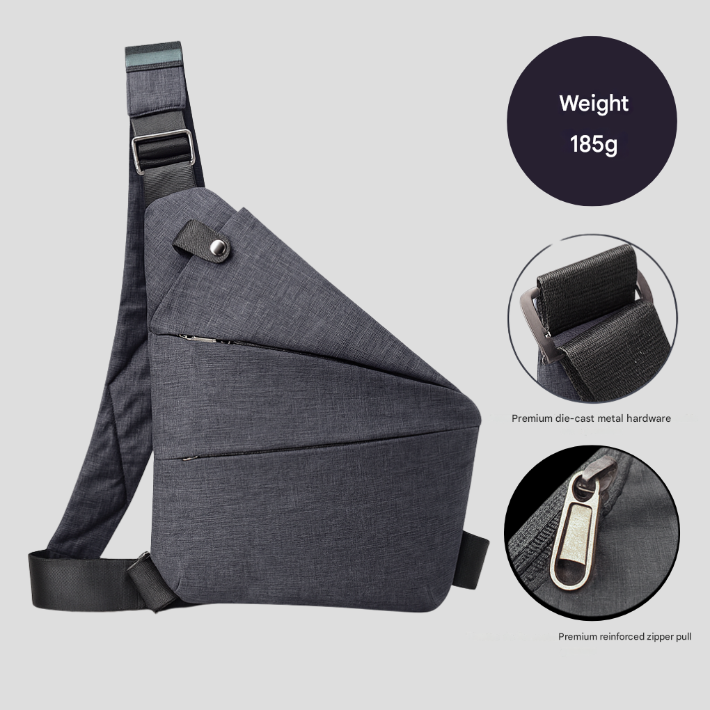 Bolsa Crossbody moderna antifurto, design elegante e segurança para viagens urbanas.