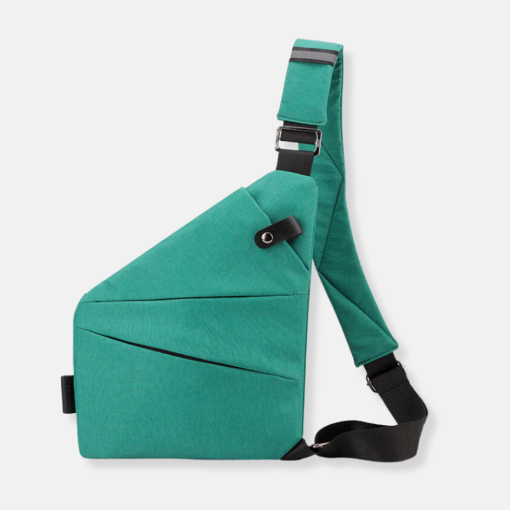 Bolsa Crossbody prática, antifurto e resistente à água para o dia a dia e viagens.