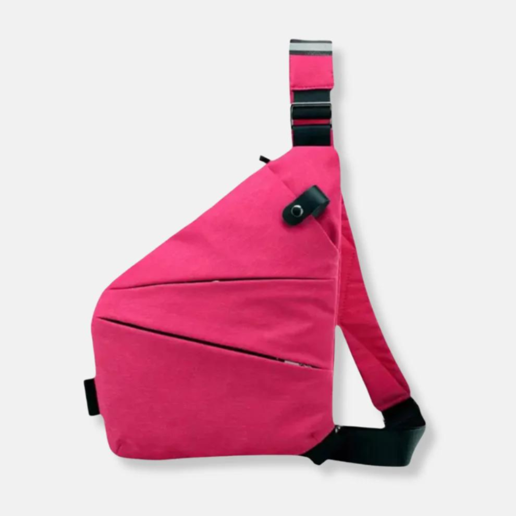 Bolsa Crossbody Antifurto resistente à água, leve e segura para todas as suas aventuras.