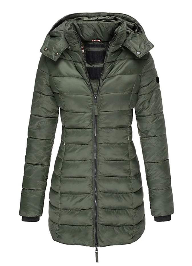 Acolchoada e estilosa, esta jaqueta feminina de inverno é a peça-chave para moda inverno, combinando conforto e elegância.